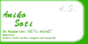 aniko soti business card